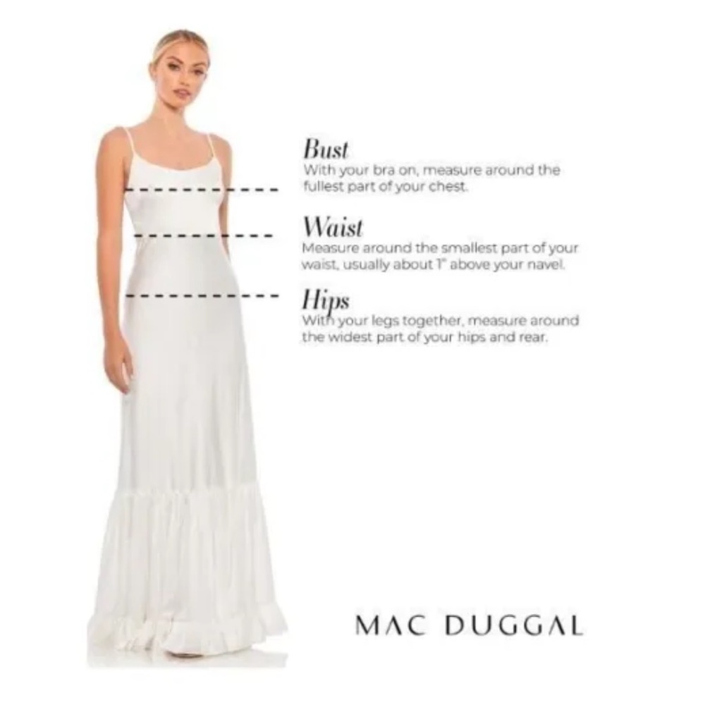 NWT Mac Duggal Embellished V-Neck Illusion Long Sleeve Gown Taupe Size 10 - Picture 12 of 12